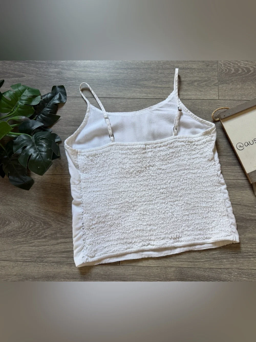 Abercrombie & Fitch Kids White Eyelet Spaghetti Strap Tank Top. Size 11 / 12